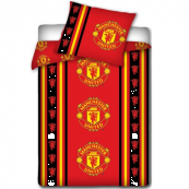 Manchester United Dekbed Rood Strepen (140x200cm)